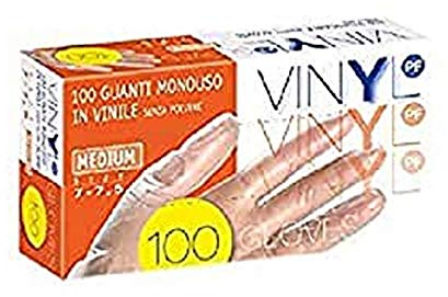 General Purpose, Gants Jetables Non Médical en Vinyle, sans Poudre, Transparent, Taille L (Paquet de 100 Pièces)