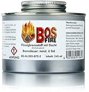 Bos Fire Sicherheitsbrennpaste, ca. 6 Stunden Brenndauer, 245 ml