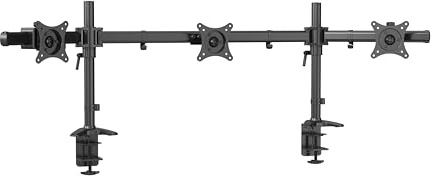 HFTEK - Monitorhalterung für 3 Monitore von 15 bis 27 Zoll Monitor Mount TV Stand Monitorständer Bildschirmhalterung 3 Monitore Höhenverstellbar VESA 75/100 - MS323C-N - Individuell umrüstbar