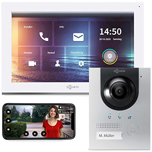 Goliath Hybrid 10 Zoll IP Video Türsprechanlage, Aufputz Türstation, 2MP 180° Ultra-Weitwinkel, AV-IPS-101