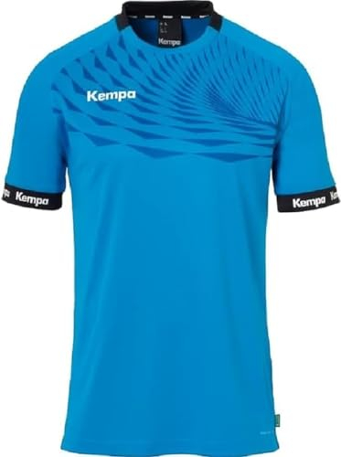 Kempa Wave 26 Shirt pour Hommes et garçon - Tee Shirt t-Shirt de Sport à Manches Courtes Vetement Fonctionnel Handball Gym Jogging Running Maillot - élastique et Respirant