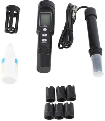 Pssopp DO-Messgerät, Abnehmbare Sonde Weit Verbreitetes Messgerät für Gelösten Sauerstoff. Warnung vor Niedrigem Batteriestand. Messgerät für Gelösten Sauerstoff. Hohe Genauigkeit für