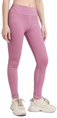 Aiseyi Sportleggins Kinder Mädchen Komfortable Sporthose Sport Leggings Lang Yoga Leggings für Jogging Training Sportunterricht Rot 130