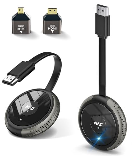 HDMI sans Fil 4k, Émetteur Récepteur 5.8G, 165FT/50M Transmetteur pour TV Box/Laptop/Caméra vers TV/Projecteur/Monitor - Streaming Vidéo et Audio Sans Retard