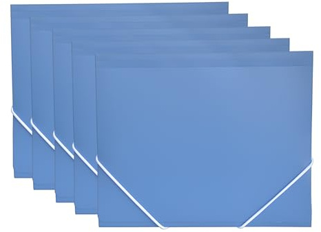 Carpeta de Gomas tamaño A3. Vital Colors.100% reciclable. Ideal para dibujos, láminas y posters. Cierre de gomas redondas de gran resistencia. By Office Box. Ref 51518. (5 Azul)