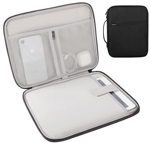 Arvok 9-11 Zoll Tablet Tasche für das Neue 11 iPad Pro M4/iPad Air M2 2024, iPad 10,9 (10. Generation), iPad Pro 11 4/3/2, iPad Air 5/4/3 10,9/10,5, wasserfeste Tablet-Tragetasche, Schwarz