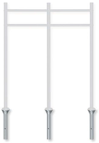 Metzler Anclaje de suelo para soporte de buzón, 3 unidades, acero galvanizado, para hormigón, incluye fijaciones, color plateado, compatible con muchos modelos