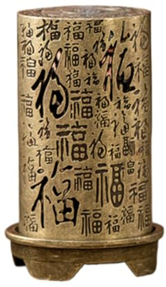 Brûleur d'encens Chinois – Grand encensoir Pilier, Pot décoratif en | Accessoire d'encens culturel largement utilisé pour l'église, la Maison de thé, la Salle de prière, la Zone de cérémonie