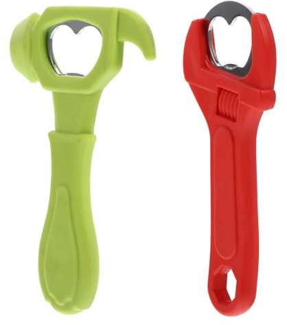 VICASKY 2pcs Multifunctional Silicone Bottle Opener Set with Hammer and Wrench Design, Portable Beer and Wine Opener for Parties and Home Use