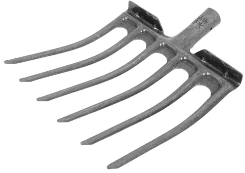 Alipis Fourche Agricole en Acier Multidentée 4 à 6 Dents, Outil de Jardin Polyvalent pour Labourage des Sols Champs et Parterres de Fleurs