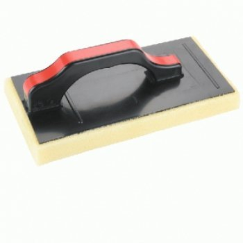 TRIUSO Profi-Fliesenwaschbrett 14 x 28 cm mit ergonomischem Griff und Hydro-Schwammbelag 30 mm geschlitzt