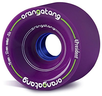 Orangatang 4 President 83a Cruising - Ruedas para monopatín Longboard (70 mm, 4 Unidades), Color Morado