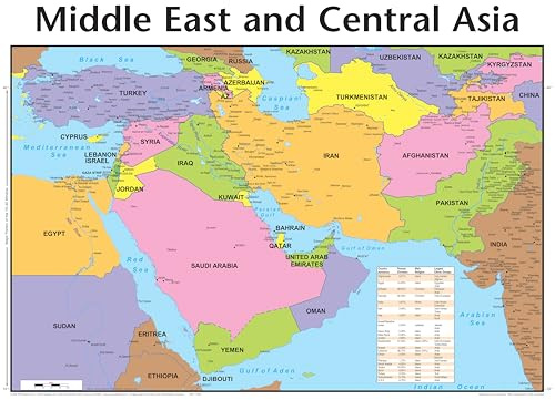 Middle East and Central Asia Wall Chart