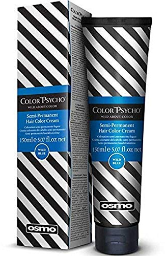 Color Psycho Tamer - Crema colorante semipermanente para el pelo, color azul salvaje, 150 ml