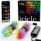 Twinkly Icicle 190 LED RGB, Outdoor and Indoor Cascade Lights, Smart Multicolor LED Lights, Compatible with Alexa, Google Home, IP44, App Control, Transparent Wire, 5.5m