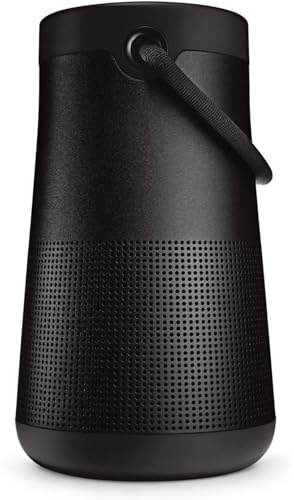 Bose SoundLink Revolve+ (Series II) Bluetooth Speaker, Portable Speaker with Microphone, Wireless and Water Resistant with 360 Degree Sound, Long Lasting Battery and Handle, Black