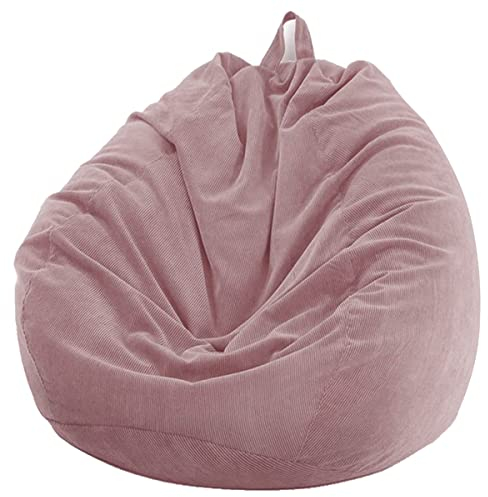 Chickwin Bezug für Sitzsack, Birne, Samt, Sitzsack, ohne Füllung, für drinnen und draußen, Entspannen, Liegestuhl, Wohnzimmer, Schlafzimmer, Kissen (Rosa, 85 x 110 cm)