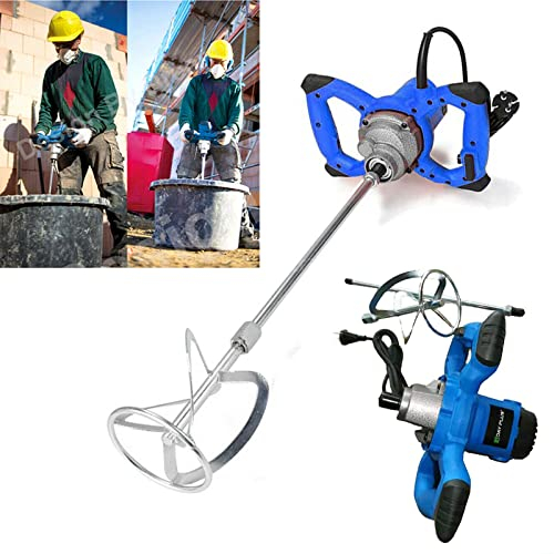 Malaxeur mortier colle (2600W, 0-1700 r/min, avec 6 vitesses réglables, fonctionnement à verrouillage), mélangeur de ciment et électrique portable professionnel