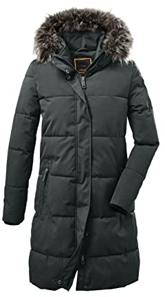 G.I.G.A. DX Women's Parka informal y funcional con estilo plumífero y capucha GW 18 WMN QLTD PRK, verde azulado oscuro, 36, 37508-000