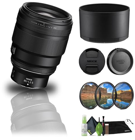 Nikon - NIKKOR Z 85mm f/1.2 S Standard Lens for Z Series Mirrorless Cameras (20114) + Filter Kit + Cap Keeper + Cleaning Kit