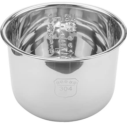 CAIONPLE 6L Pressure Cooker Inner Pot Rice Pressure Cooker Liner Stainless Steel Inner Pot Minute Pressure Cooker Liner