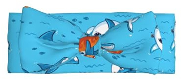 Diadema de ballena submarina con lazo para bebé, un accesorio para el pelo para recién nacidos y bebés, adecuado para bebés de 0 a 6 meses de edad