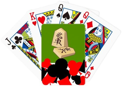 no/no Juego clásico de cartas de juego de póquer con símbolo de juego de Shogi, juego de cartas de ajedrez japonés