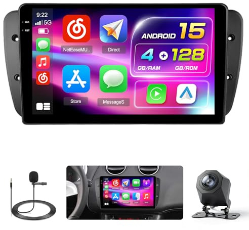 4+128G Autoradio para Seat Ibiza 6J 2009-2013 con CarPlay Android Auto
