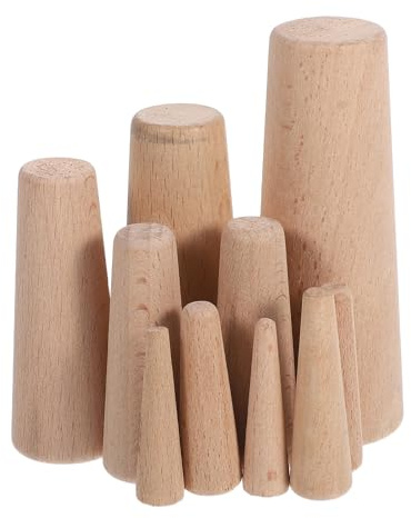 HONMEET Lot de 10 Bouchons Marins en Bois Coniques pour Bateaux, Utilisation d'urgence, Accessoire Polyvalent pour Sorties Nautiques et Situations d'urgence