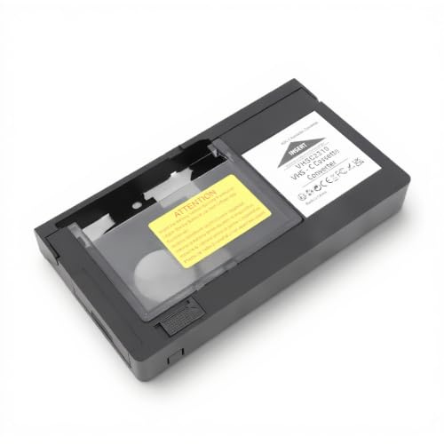 TIKATARER Videokamera Kassettadapter för VHS C Till VHS-omvandlare, Videokamera Bandspelare Adapter Elektriskt Laddningssystem Stöder Uppspelning och Inspelning One Touch Control