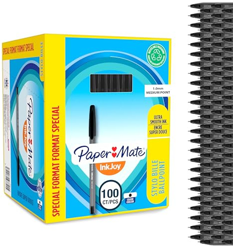Paper Mate InkJoy 100ST Ballpoint Pens | Medium Point (1.0 mm) | Black | 100 Count