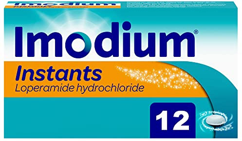 Imodium Instants (1 x 12 Tablets) Loperamide Dissolving Tablets for On-the-Go Diarrhoea Relief, Treats Short-Term and IBS Diarrhoea, Helps Restore Your Natural Rhythm, For Adults and Children Aged 12+