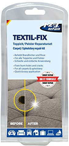 1-2-3 REPAIR® Polster Reparaturset - Professionelles Brandloch Reparaturset für alle Polster & Teppiche - 13 TLG. mehrfarbiges Sofa Reparatur Set - Schnell & einfach Polster Couch & Autositz Flicken