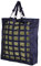 QHP Heusack Turnout | Inhalt: 4-6 kg | 63,5 x 53 x 18 cm | Praktischer Heusack | Einfaches Verschließen und Aufhängen, Farbe:Navy