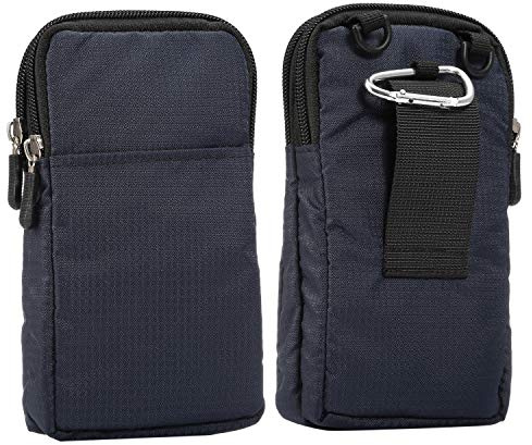 Män mobiltelefon crossbody väska nylon, 17,5 cm mobiltelefon crossbody plånbok väska liten herr handväska resa utomhus bärväska ficka smartphonehållare messenger axel hölster handledsväska handväska
