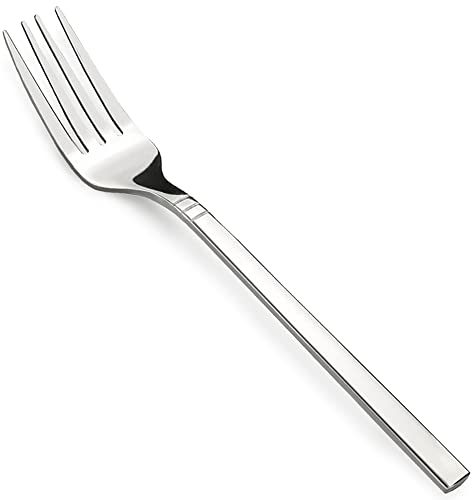 Set di 12 forchette in acciaio inox lucidate a specchio, forchette da tavola, lavabili in lavastoviglie