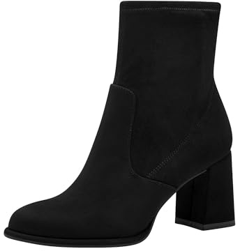 Tamaris Bottines tendance pour femme - En daim noir - Taille 40 EU, Suede noire., 40 EU
