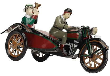 Itonash MS804A Juguete de Cuerda para Motocicleta de 3 Ruedas Tema Nostálgico Adornos Personalizados Regalos Creativos Juguete de Hojalata Coleccionable Vintage para Niños y Niñas