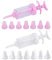 Icing Piping Kit 2 Sets Cake Piping Set Piping Bags and Nozzles Sets Reusable Cake Decorating Kit, with 16 Pcs Large Piping Tips, Cake Decorating Tools Dessert Decorator for Gift Baking Lover