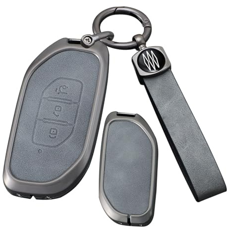 ontto Bilnyckel fodral nyckelfodral passar för Dongfeng Forthing Friday EV/T5 HEV/Evo metallhölje nyckelskydd med nyckelring present biltillbehör 3 knappar