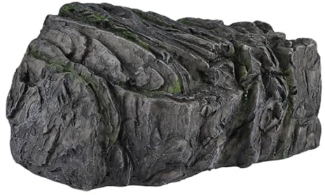 Wellrun Outdoor Resin Fake Rock Key Hider,Realistic Stone Key Hiding Box,Hidden Storage Rock for Outside Garden Decoration(Grey)