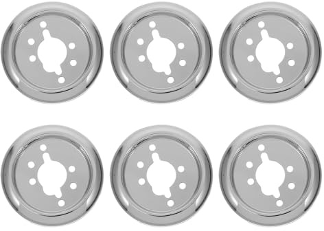 WEKADRIN 6pcs Silver Abs Gas Burner Control Knobs Base Replacement for Stove and Barbecue Grill, Heat Resistant with Versatile Compatibility, for Bbq and Camping Use