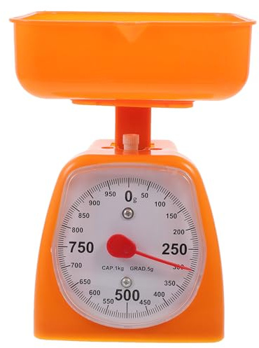 Mipcase Bilancia Meccanica Professionale con Quadrante Arancione in Plastica ad Alta Precisione per Esperimenti e Applicazioni Alimentari Colore Casuale