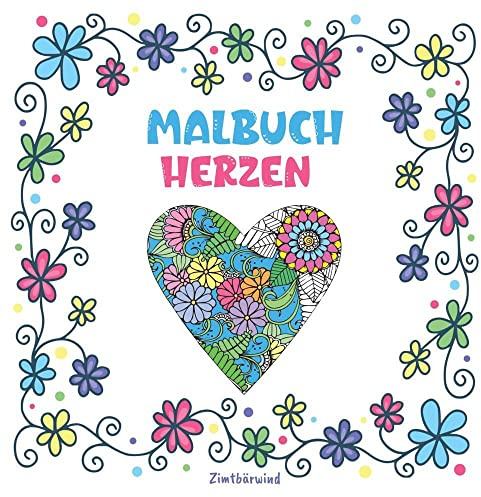 Mandala Malbuch für Erwachsene und Kinder ab 10 Jahren mit Blumen und Herzen: 30 wunderschöne florale Mandalas zum Ausmalen