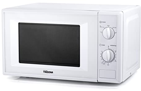 Tristar Mikrowelle, 700 Watt, 20 Liter, 5 Leistungsstufen, Auftaufunktion, Timer, weiß, MW-2706