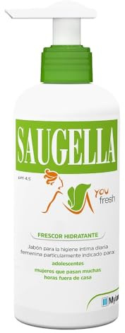 Jabón Íntimo Saugella You Fresh ? Jabón de higiene íntima diaria femenina para mujeres que buscan una sensación de frescor - pH 4,5-200 ml