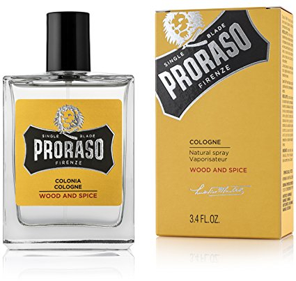 Proraso Cologne Wood and Spice, 100 ml, Eau de Cologne entwickelt für tiefgreifende Frische, Rasierwasser für Herren & After Shave, Made in Italy