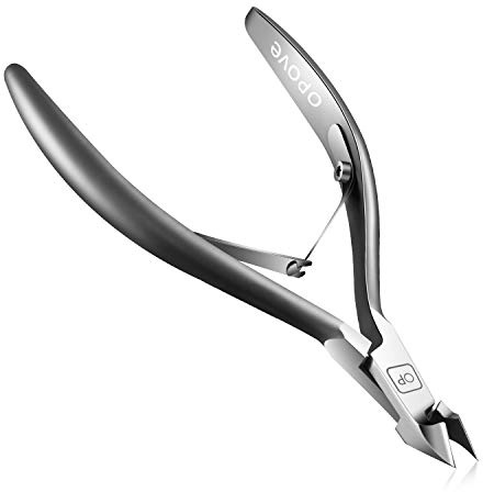 Cuticle Nippers Salon Grade for Manicurist Extremely Sharp Effortless Cuticle Trimmer Precise Clippers Pedicure Manicure Nail Care Tool, opove X7 mini, Space Gray
