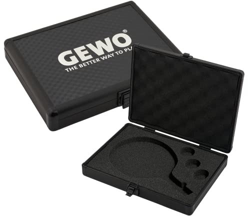 GEWO Schlägerkoffer Alu-Safe - Tischtennis Alukoffer mit Schaumstoff für geschützten Transport und sichere Aufbewahrung von Tischtennisschläger und Bällen - Tischtennisschläger Schutz-Koffer, schwarz…