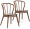 HOMN LIVING Set mit 2 Stühlen Brisa Farbe Walnuss, Massivholz, 47 cm (Breite) 59 cm (Tiefe) 83 cm (Höhe)